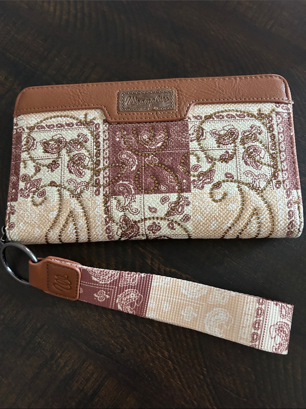 Wrangler Paisley Print Wrislet/Wallet NWT